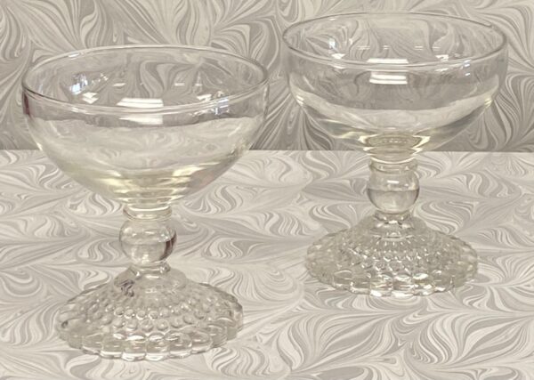 Anchor Hocking Bubble Foot Clear Champagne Glass Set